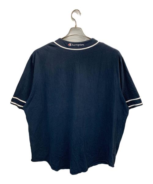 Champion（チャンピオン）Champion (チャンピオン) ベースボールTシャツ ネイビー サイズ:XLの古着・服飾アイテム