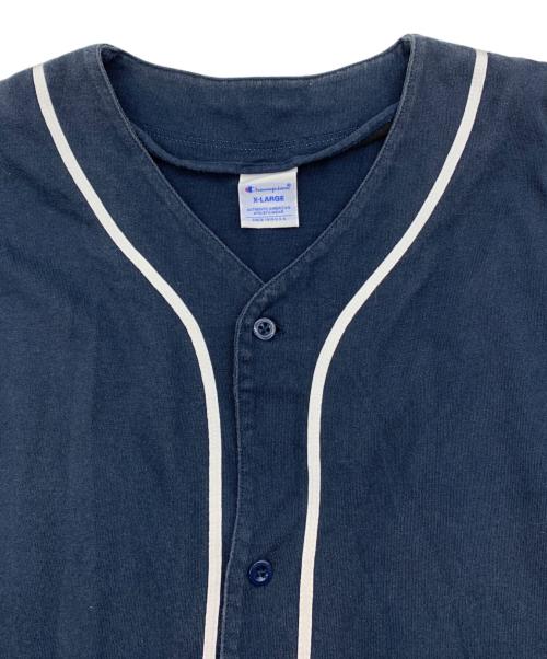 Champion（チャンピオン）Champion (チャンピオン) ベースボールTシャツ ネイビー サイズ:XLの古着・服飾アイテム