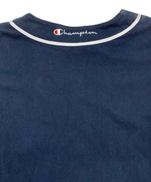 Champion（チャンピオン）Champion (チャンピオン) ベースボールTシャツ ネイビー サイズ:XLの古着・服飾アイテム