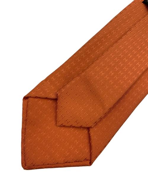HERMES（エルメス）HERMES (エルメス) H織りタイ オレンジ サイズ:　の古着・服飾アイテム