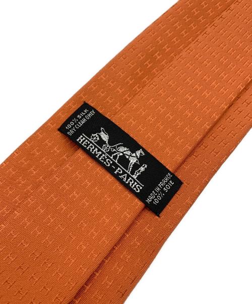 HERMES（エルメス）HERMES (エルメス) H織りタイ オレンジ サイズ:　の古着・服飾アイテム
