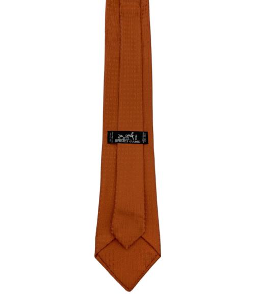 HERMES（エルメス）HERMES (エルメス) H織りタイ オレンジ サイズ:　の古着・服飾アイテム