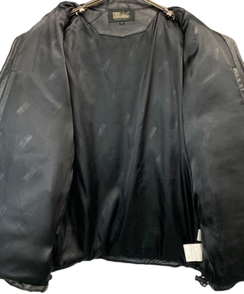 FIRST DOWN（ファーストダウン）FIRST DOWN (ファーストダウン) レザーダウンジャケット ブラック サイズ:LLの古着・服飾アイテム
