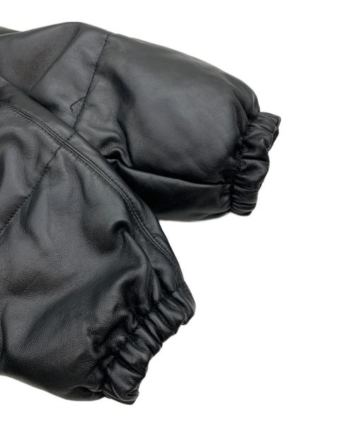 FIRST DOWN（ファーストダウン）FIRST DOWN (ファーストダウン) レザーダウンジャケット ブラック サイズ:LLの古着・服飾アイテム