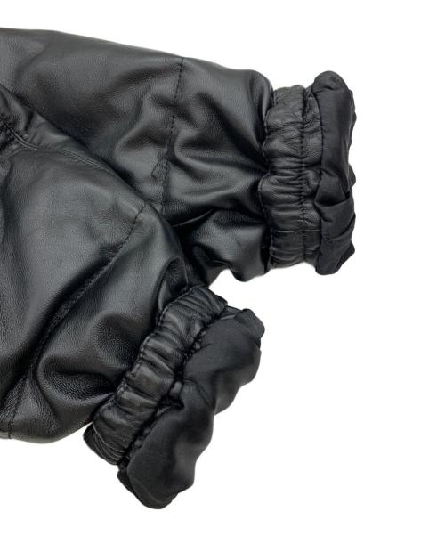 FIRST DOWN（ファーストダウン）FIRST DOWN (ファーストダウン) レザーダウンジャケット ブラック サイズ:LLの古着・服飾アイテム