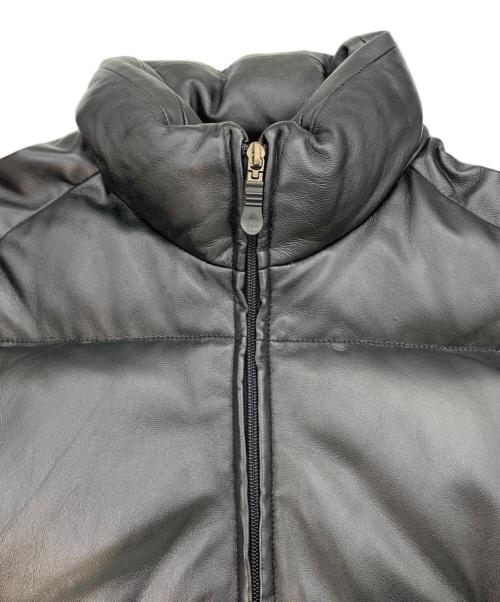 FIRST DOWN（ファーストダウン）FIRST DOWN (ファーストダウン) レザーダウンジャケット ブラック サイズ:LLの古着・服飾アイテム