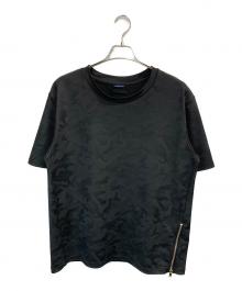 Junhashimoto（ジュンハシモト）の古着「JERSEY CREW - EMBOSS CAMO-」｜ブラック
