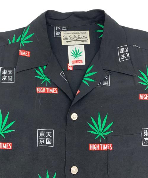 WACKO MARIA（ワコマリア）WACKO MARIA (ワコマリア) HIGH TIMES (ハイ タイムズ) 半袖シャツ ブラック サイズ:Sの古着・服飾アイテム