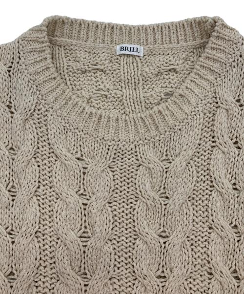 BRILL（ブリル）BRILL (ブリル) ニットベスト ベージュ サイズ:Fの古着・服飾アイテム