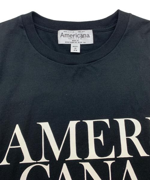 Americana（アメリカーナ）Americana (アメリカーナ) 半袖Tシャツ ブラック サイズ:Mの古着・服飾アイテム