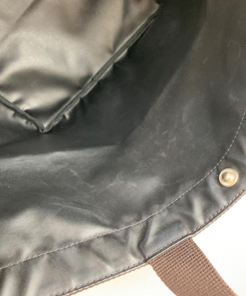 Herve Chapelier（エルベシャプリエ）Herve Chapelier (エルベシャプリエ) 舟型トートバッグ ブラック×ブラウンの古着・服飾アイテム