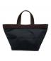 Herve Chapelier (エルベシャプリエ) 舟型トートバッグ ブラック×ブラウン：13000円