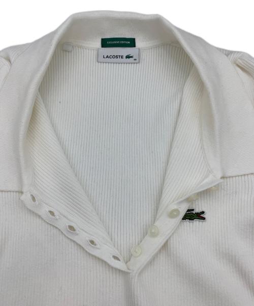 LACOSTE（ラコステ）LACOSTE (ラコステ) ポロリブニット ホワイト サイズ:36の古着・服飾アイテム