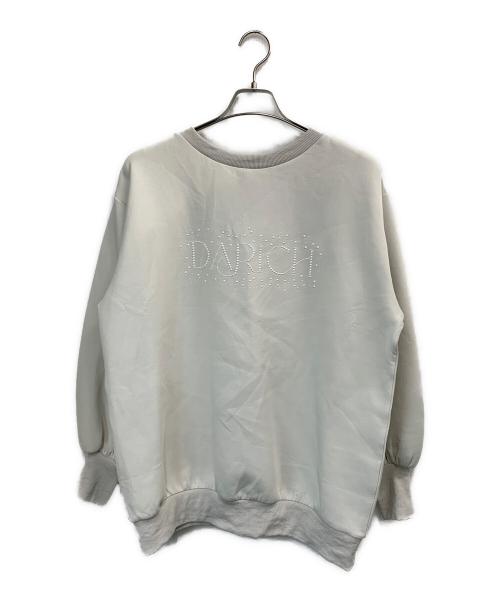 darich（ダーリッチ）darich (ダーリッチ) バックリボンパールグラフィックスウェットプルオーバー ライトグレー サイズ:FREEの古着・服飾アイテム
