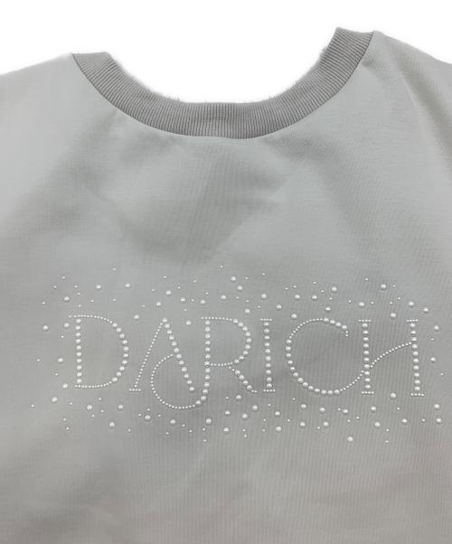 darich（ダーリッチ）darich (ダーリッチ) バックリボンパールグラフィックスウェットプルオーバー ライトグレー サイズ:FREEの古着・服飾アイテム