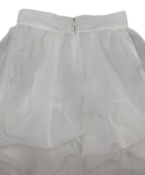 DazzliN（ダズリン）DazzliN (ダズリン) ランダムタックバルーンスカート ホワイト サイズ:Sの古着・服飾アイテム