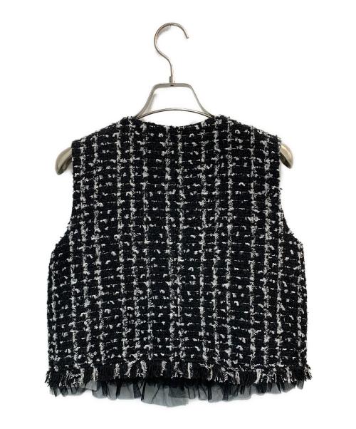 furfur（ファーファー）furfur (ファーファー) ツイードベスト ブラック サイズ:Fの古着・服飾アイテム