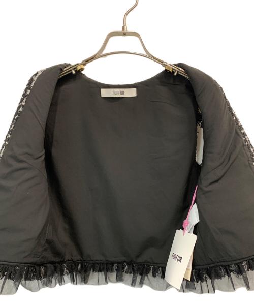 furfur（ファーファー）furfur (ファーファー) ツイードベスト ブラック サイズ:Fの古着・服飾アイテム