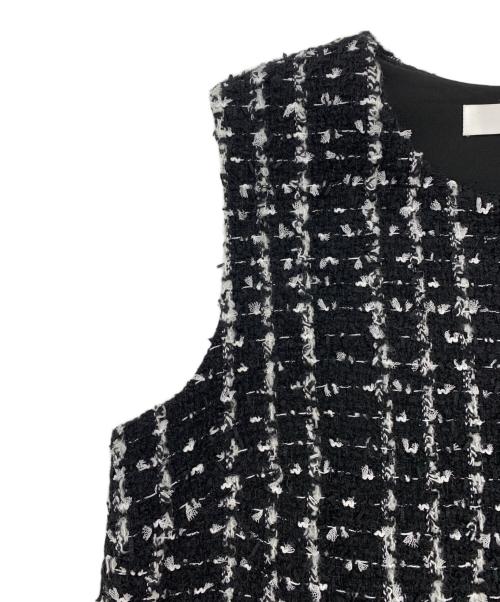 furfur（ファーファー）furfur (ファーファー) ツイードベスト ブラック サイズ:Fの古着・服飾アイテム