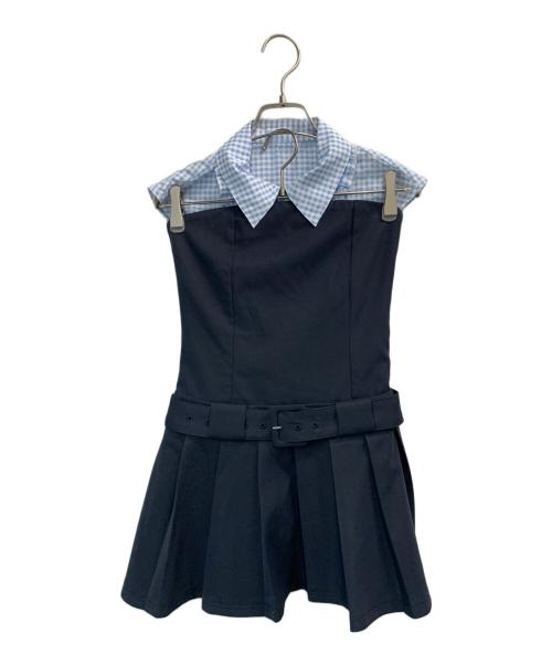 darich（ダーリッチ）darich (ダーリッチ) レイヤードベアトップワンピース ネイビー サイズ:FREEの古着・服飾アイテム