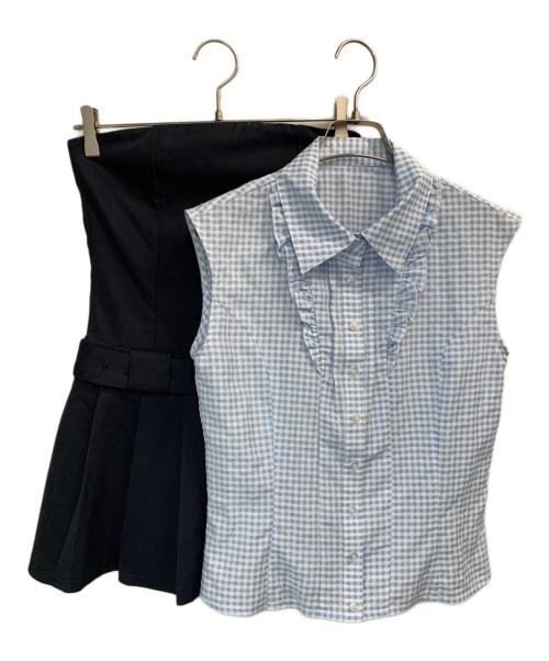 darich（ダーリッチ）darich (ダーリッチ) レイヤードベアトップワンピース ネイビー サイズ:FREEの古着・服飾アイテム
