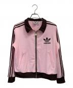 adidasアディダス）の古着「トラックジャケット」｜ピンク×ブラウン