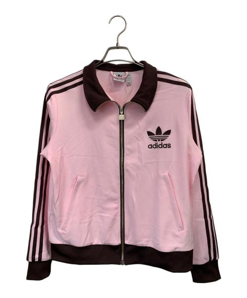 adidas（アディダス）adidas (アディダス) トラックジャケット ピンク×ブラウン サイズ:Lの古着・服飾アイテム