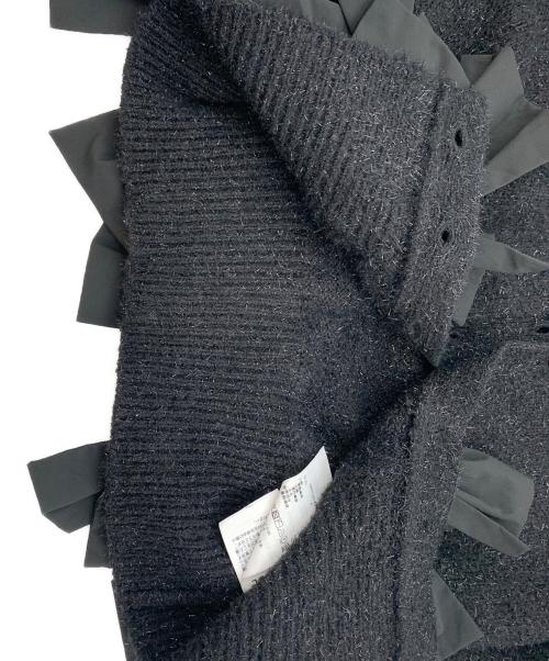 Snidel（スナイデル）Snidel (スナイデル) リボンモチーフカーディガン ブラック サイズ:Fの古着・服飾アイテム