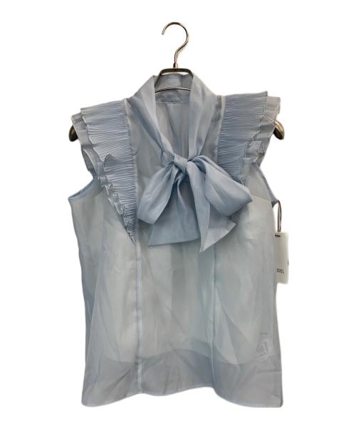 Snidel（スナイデル）Snidel (スナイデル) ノースリボウタイブラウス ブルー サイズ:Fの古着・服飾アイテム