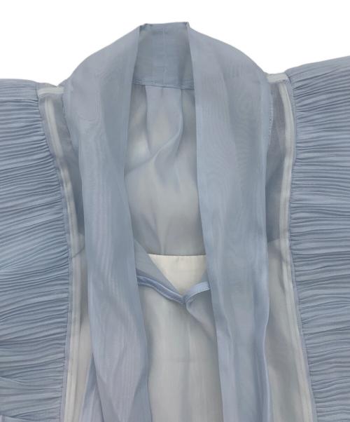 Snidel（スナイデル）Snidel (スナイデル) ノースリボウタイブラウス ブルー サイズ:Fの古着・服飾アイテム