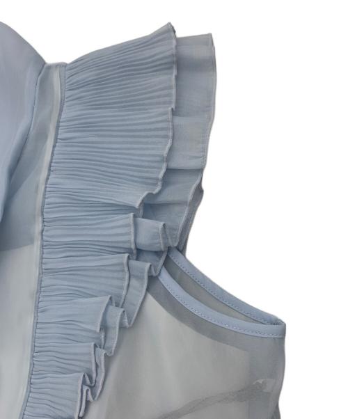 Snidel（スナイデル）Snidel (スナイデル) ノースリボウタイブラウス ブルー サイズ:Fの古着・服飾アイテム