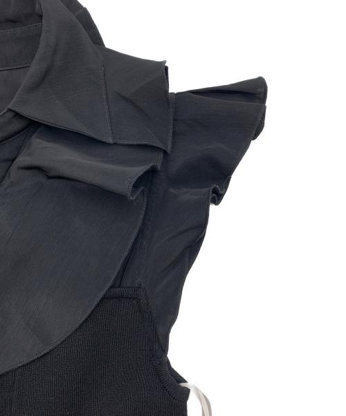Snidel（スナイデル）Snidel (スナイデル) フリルカラードッキングミニワンピース ブラック サイズ:Fの古着・服飾アイテム