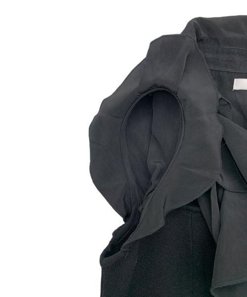 Snidel（スナイデル）Snidel (スナイデル) フリルカラードッキングミニワンピース ブラック サイズ:Fの古着・服飾アイテム