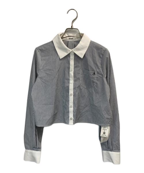 Snidel（スナイデル）Snidel (スナイデル) バリエクロップドシャツ ブルー サイズ:Fの古着・服飾アイテム