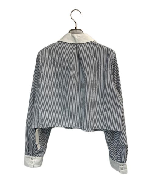 Snidel（スナイデル）Snidel (スナイデル) バリエクロップドシャツ ブルー サイズ:Fの古着・服飾アイテム