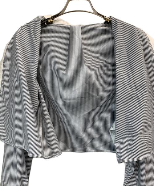 Snidel（スナイデル）Snidel (スナイデル) バリエクロップドシャツ ブルー サイズ:Fの古着・服飾アイテム