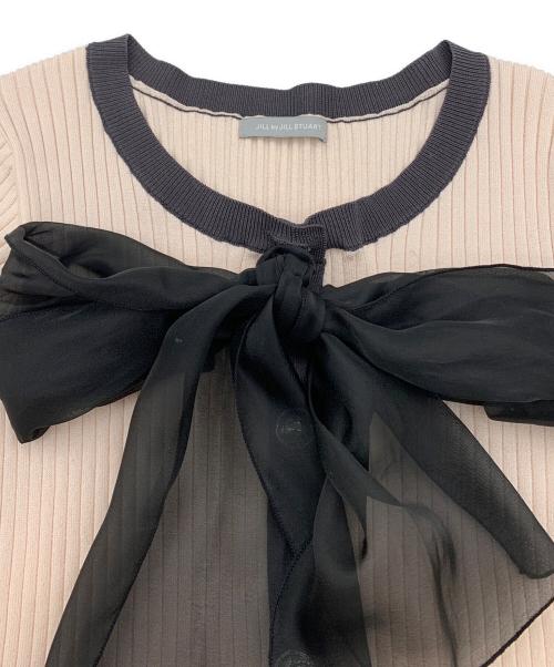 JILL BY JILLSTUART（ジル バイ ジルスチュアート）JILL BY JILLSTUART (ジル バイ ジルスチュアート) ビッグリボンニットアップ ピンク サイズ:FREEの古着・服飾アイテム