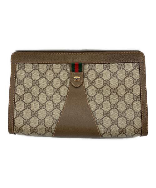 GUCCI（グッチ）GUCCI (グッチ) クラッチバッグ ブラウンの古着・服飾アイテム