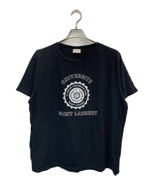 Saint Laurent Paris（サンローランパリ）Saint Laurent Paris (サンローランパリ) 半袖Tシャツ ブラック サイズ:XLの古着・服飾アイテム