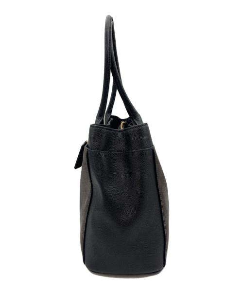COACH（コーチ）COACH (コーチ) ハンドバッグ ブラック×ブラウンの古着・服飾アイテム