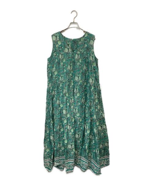 SIMPLICITE（シンプリシテ）simplicite (シンプリシテ) ティアードスリーブレスワンピース グリーン サイズ:表記なしの古着・服飾アイテム