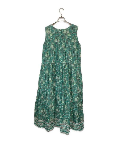 SIMPLICITE（シンプリシテ）simplicite (シンプリシテ) ティアードスリーブレスワンピース グリーン サイズ:表記なしの古着・服飾アイテム