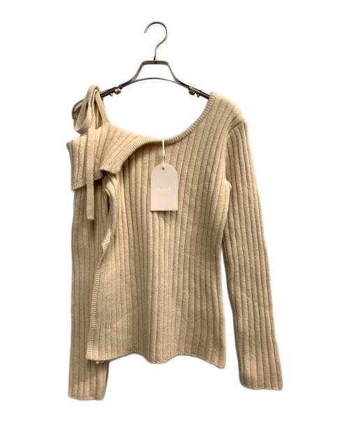darich（ダーリッチ）darich (ダーリッチ) ランダムフリルニット ベージュ サイズ:Free 未使用品の古着・服飾アイテム