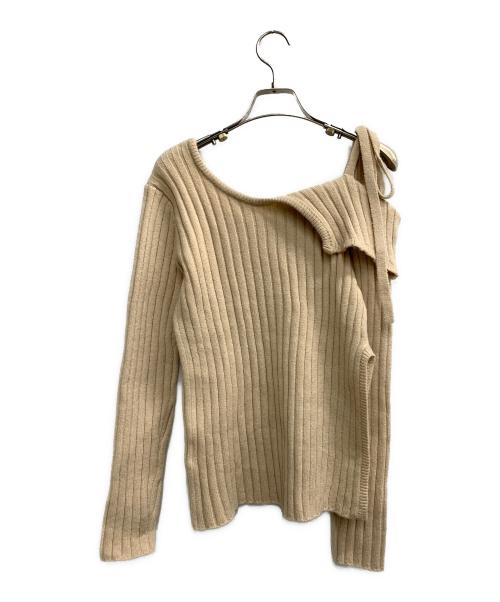 darich（ダーリッチ）darich (ダーリッチ) ランダムフリルニット ベージュ サイズ:Free 未使用品の古着・服飾アイテム