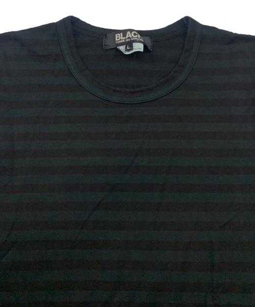 BLACK COMME des GARCONS（ブラックコムデギャルソン）BLACK COMME des GARCONS (ブラックコムデギャルソン) グラデーション ボーダーカットソー ブラック サイズ:Lの古着・服飾アイテム