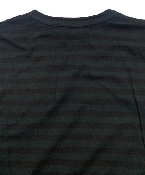 BLACK COMME des GARCONS（ブラックコムデギャルソン）BLACK COMME des GARCONS (ブラックコムデギャルソン) グラデーション ボーダーカットソー ブラック サイズ:Lの古着・服飾アイテム