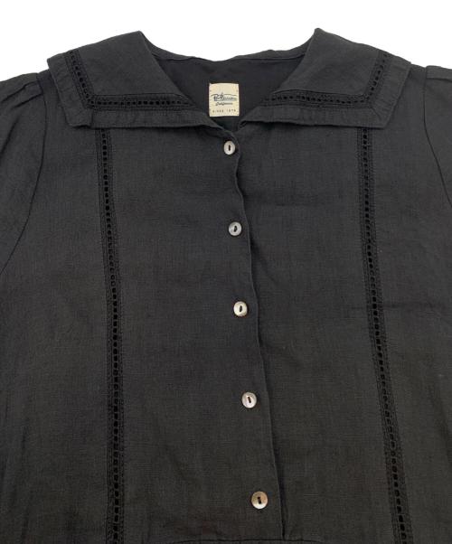 Ron Herman（ロンハーマン）Ron Herman (ロンハーマン) セーラーカラーリネンワンピース ブラック サイズ:Sの古着・服飾アイテム