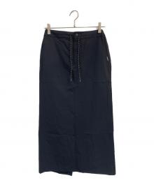 Americana×jeans factory（アメリカーナ×ジーンズファクトリー）の古着「4WAYストレッチ ロングスカート」｜ブラック