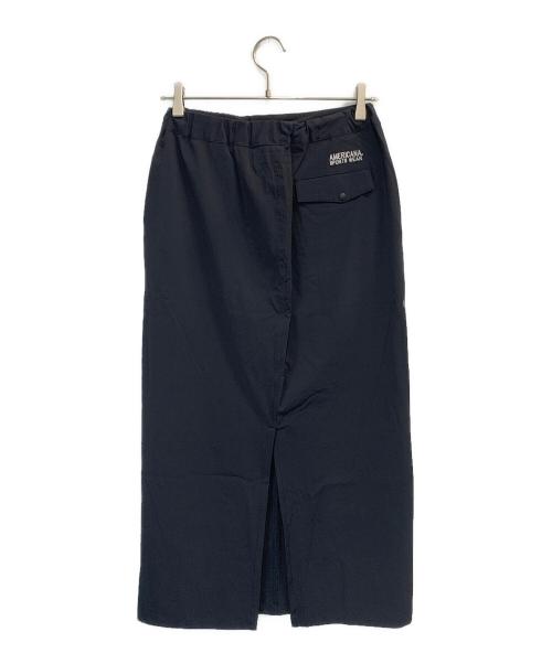 Americana（アメリカーナ）Americana (アメリカーナ) jeans factory (ジーンズファクトリー) 4WAYストレッチ ロングスカート ブラック サイズ:記載なしの古着・服飾アイテム