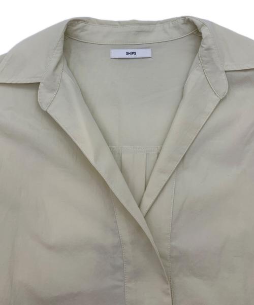 SHIPS（シップス）SHIPS (シップス) ストラップサイドスリットスキッパー コットン シャツ イエロー サイズ:ONE SIZEの古着・服飾アイテム